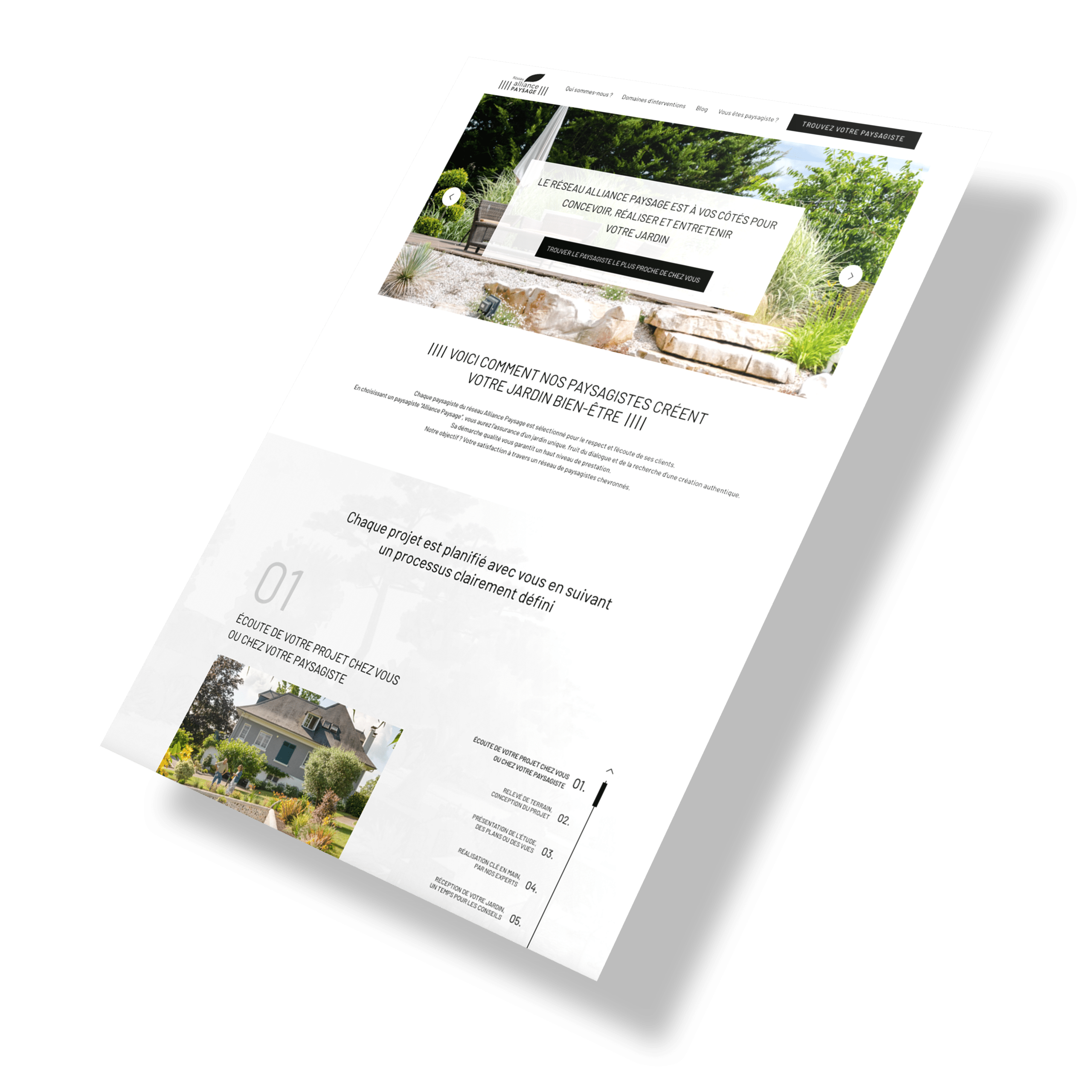 Mockup site web allianz paysage