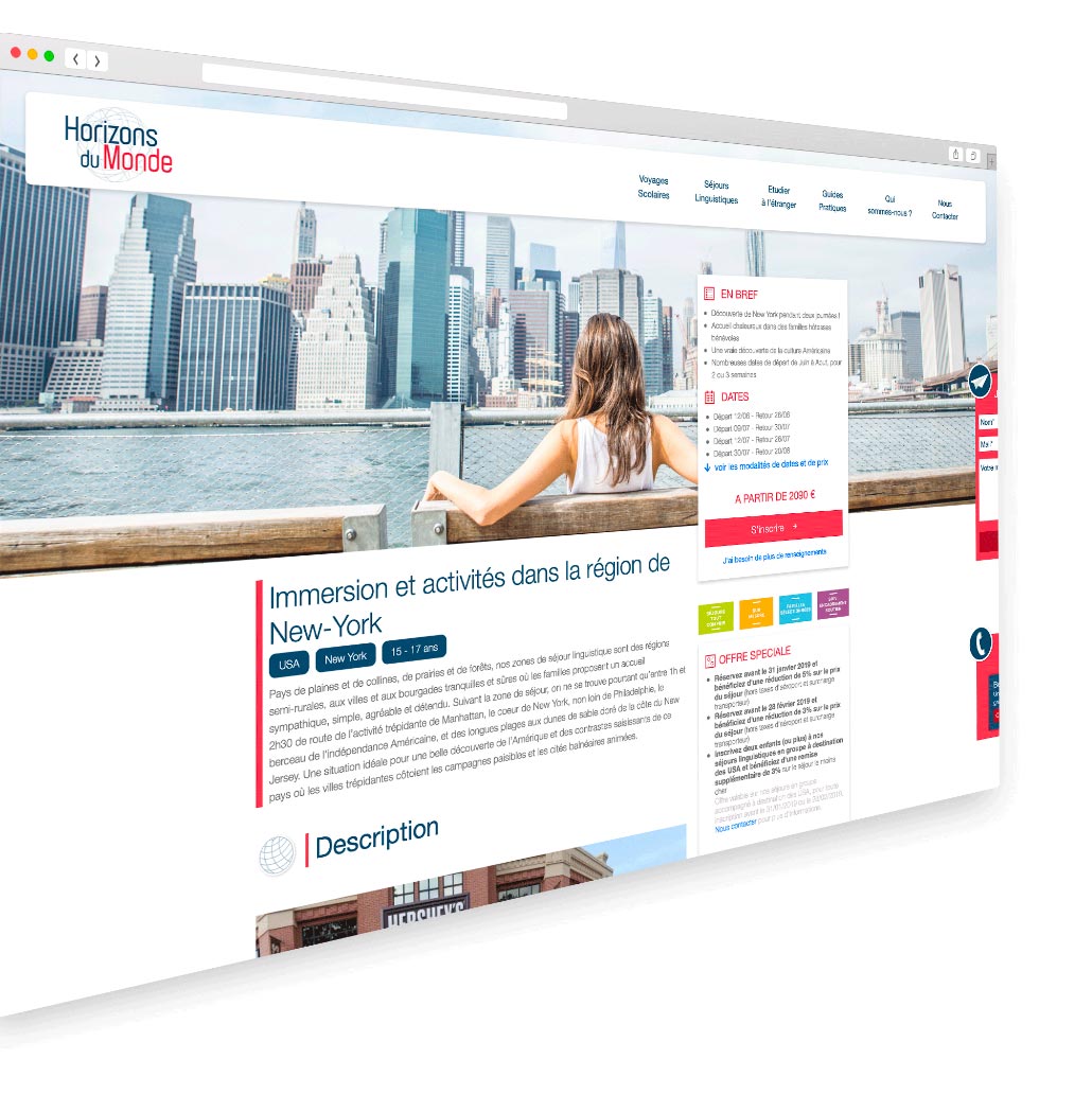 Realisation Site internet Horizon du monde