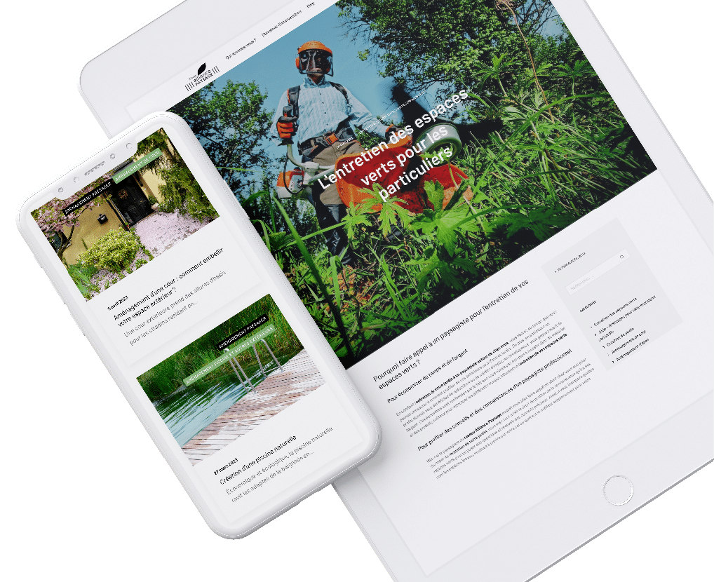 Realisation Site internet alliance paysage